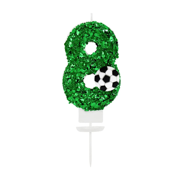 0-9 Tal Fodbold Kage Lys Børn Sports Tema Fodbold Fødselsdagsfest Dekoration Gunst Cupcake Topper Kage Dekor Tilbehør Gold