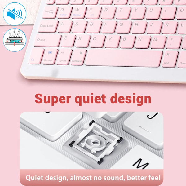 Mini Trådlös Tangentbord Bluetooth Tangentbord För Ipad Telefon Tablet Bärbar Bluetooth Tangentbord Och Mus För Samsung Xiaomi Androidname Black-no mouse