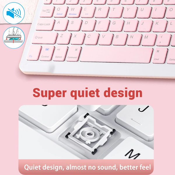 Mini trådlöst tangentbord Bluetooth-tangentbord för iPad, telefon, surfplatta, bärbar dator, Bluetooth-tangentbord och mus för Samsung Xiaomi Androidname Black-no mouse