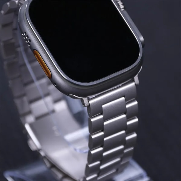 Armband i rostfritt stål för Apple Watch Band 45 mm Ultra 49 mm 41 mm 40 mm 44 mm watch Metallarmband för Iwatch Series 9 8 7 6 5 Titanium Color