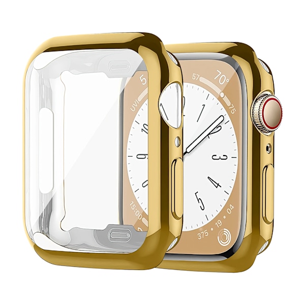 Cover til Apple Watch Etui 44mm 40mm 45mm 41mm 42mm 46mm 38mm skærmbeskytter silikone bumper iWatch serie 3 4 5 6 se 7 8 9 10 gold 42mm series 3 2 1