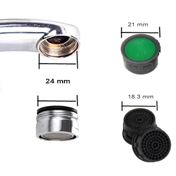 5-20 Pcs Faucet Aerator Flödesbegränsare Ersättningsdelar Sänk Aerator Bassäng Kök Tillbehör 5 PCs