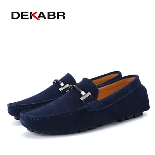 Dekabr Trendy Män Casual Skor Stor Stora Storlek 38-47 Varumärke Sommar Driving Loafers Andningsbart Grossist Man Mjuk Skodon Skor Skor. För Män Gray Fur 11