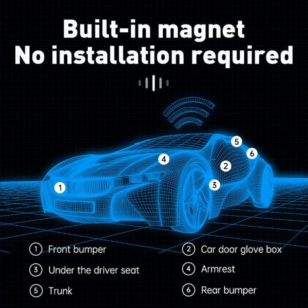 1-3PCS Mini GPS Tracker Magnetisk Smart Bil Fordonsspårning Anti-förlorad enhet Mini Bärbar Positionering GPS Locator 2pcs