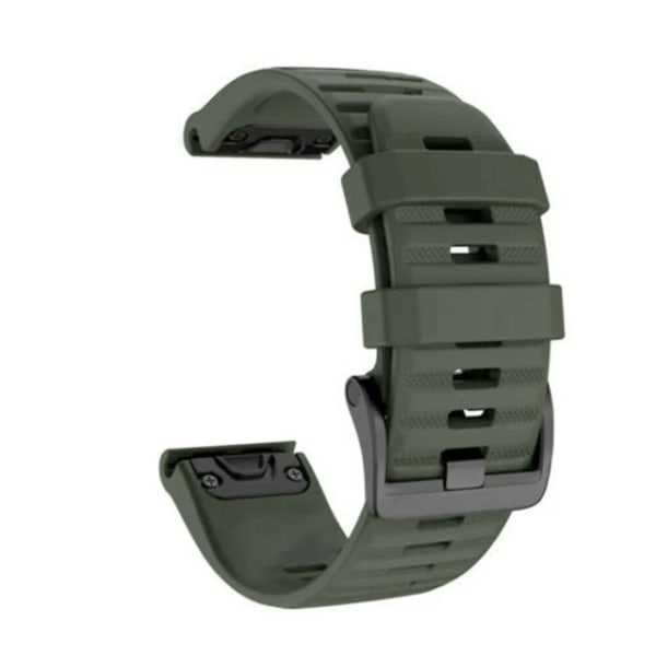 26 22 20MM silikonarmband för watch för Garmin Fenix ​​6X 6 6S Pro 7X 7 Easyfit Armband Fenix ​​5 5X 5S Plus Smartwatch Armband Army Green 22mm Fenix 5 5 Plus