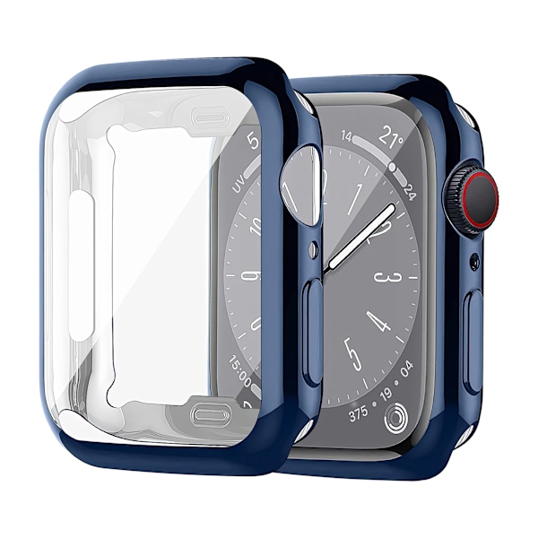 Cover til Apple Watch Etui 44mm 40mm 45mm 41mm 42mm 46mm 38mm skærmbeskytter silikone bumper iWatch serie 3 4 5 6 se 7 8 9 10 bule 38mm series 3 2 1