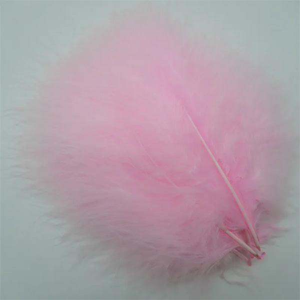 20 stk. Tyrkietfjer 10-15cm Farvede Til Håndværk Fluffy Marabou Pluma Diy Kreation Tilbehør Og Syning Trimning Bryllup Materiale pink 20PCS