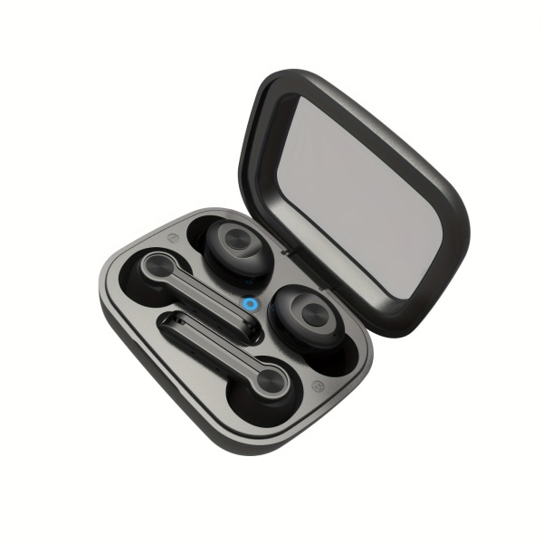 Två uppsättningar TWS True Wireless Earbuds, handsfreesamtal, pekknapp, lämplig för smartphone Android IOS-system Black