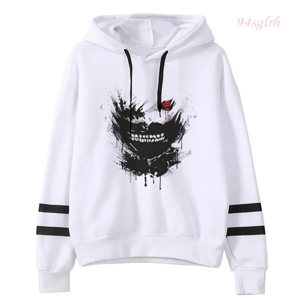 Unisex Tokyo Ghoul Kaneki Ken Eyes Hoodie Japansk Anime Pullover Herr Kawaii Manga Sweatshirt Harajuku Hip Hop Streetwear Man 16006 XL