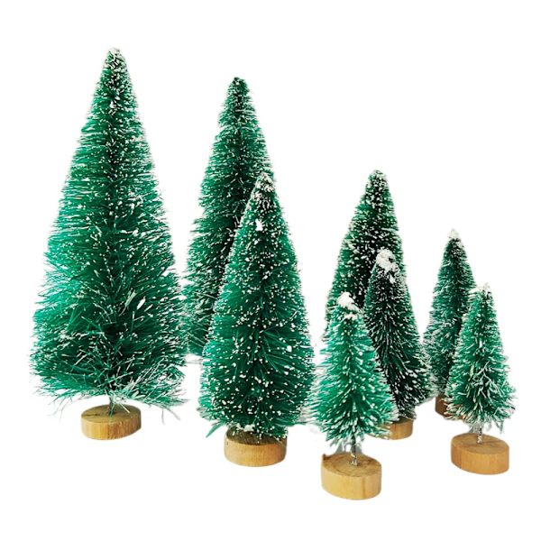 5/8St Mini Julgranar Små Konstgjorda Julgran Ornament Cedar Tall Sisal Tabletop God Jul Feste Dekoration B 5pcs 8.5cm As picture