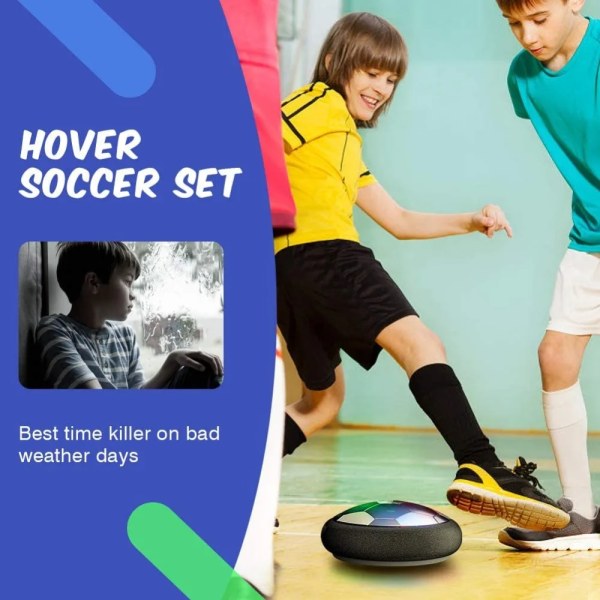 Julklapp Sport Barnleksak Hover Fotbollsleksaker Uppladdningsbar Air Soccer Ball Flytande fotboll inomhus med LED-ljus för barn A
