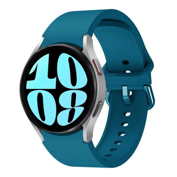 Silikonrem för Samsung Galaxy Watch 6 5 4 44mm 40mm 45mm Watch Ersättningsband för Watch 6 4 Classic 47mm 43mm 46mm Official blue Galaxy 6 44mm 40mm