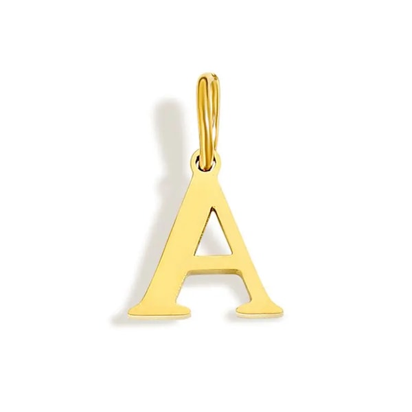 Brev Alfabet Initial 10Mm Charm Hängande Smycken Guld Pläterade Rostfritt Stål Enkel Pvd Pläterade Diy Halsbanda E Armband Smycken B