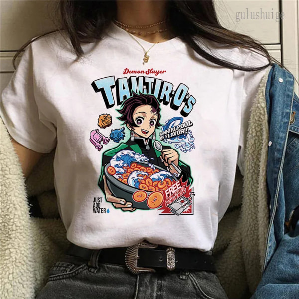 Unisex New Demon Slayer Kawaii Nezuko T-shirt Toppar Het japansk anime-tröja Kimetsu No Yaiba Tanjiro Zenitsu Manga-tröja Man 15692 L