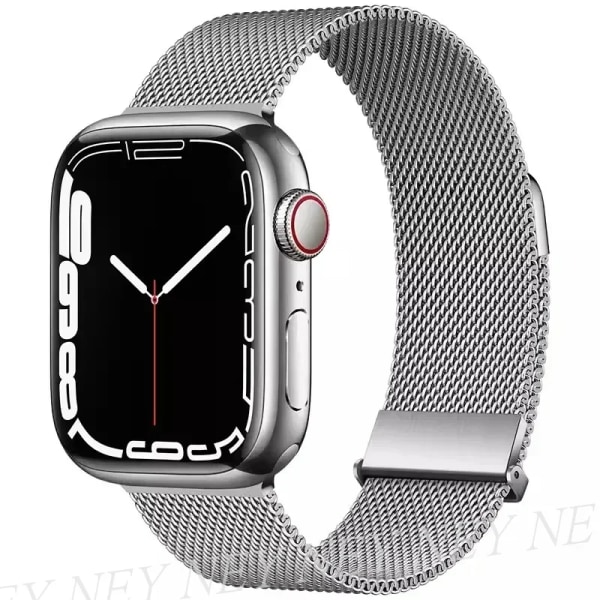 Milanese Loop för apple watch band 44mm 40mm 45mm 41mm 42-38-44 mm band ultra 2 49mm metallband iwatch series 9 8 7 6 SE 5 4 3 Sliver 1 41mm-40mm-38mm