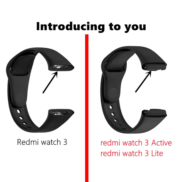 NY Silicone Armband för Xiaomi Redmi Watch 3 Smartwatch Band Armband XiaoMi Redmi Watch 3 Active Fodral Skyddande Omslag 9 Redmi Watch3 Active