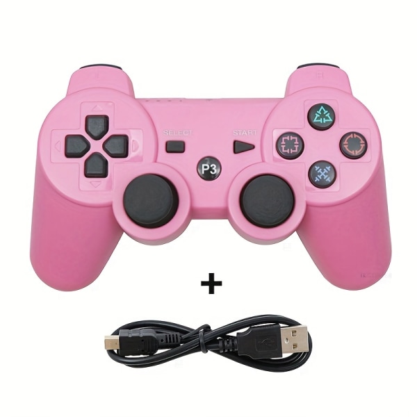 Trådlös Gamepad För PS3 Joystick Konsol Kontroll För USB PC Controller För Playstation 3 Joypad Tillbehör Support BT Pink