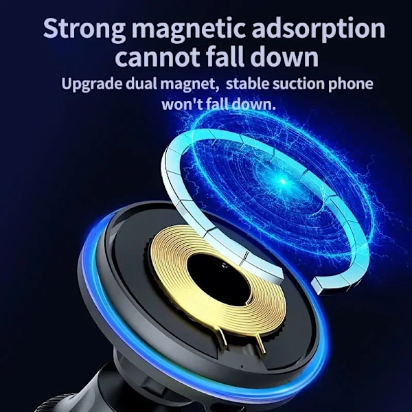 30W magneettinen langaton auton laturi RGB iPhonelle 12 13 14 15 Pro Max Macsafe -auton puhelinteline, teline, pikalatauslaitteet RGB With Cable