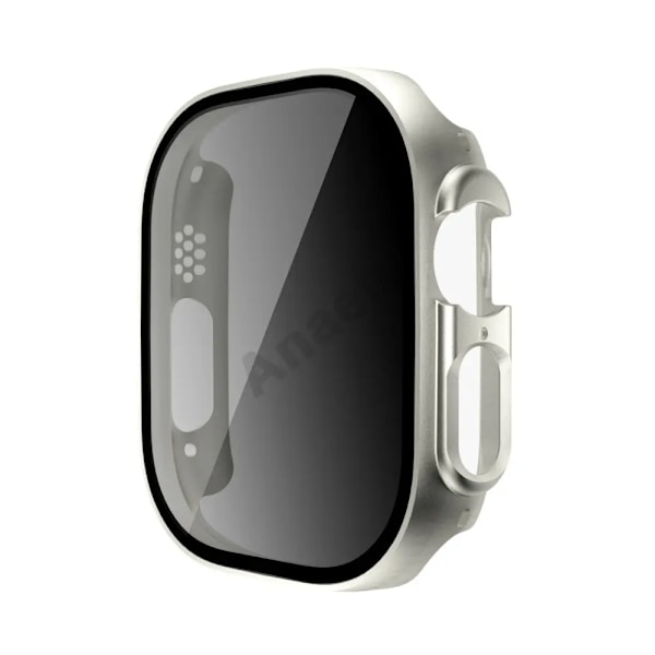 Anti-Spy-glas för Apple Watch Ultra 2 49 mm, Fall 40 44 mm 45 mm, privat HD-skärmskydd Bumper iWatch 9 8 7 Se 6 härdad film. Starlight 44mm-Series 6 54 SE