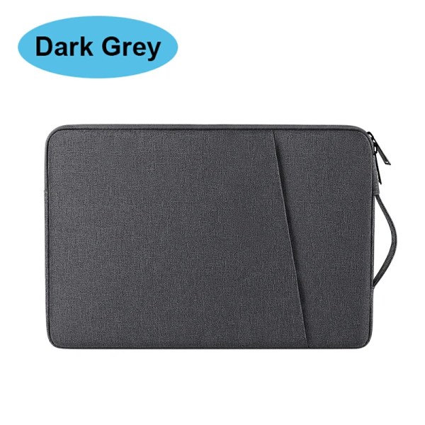 Laptopfodral Case 13, 13,3, 14, 15, 15,6 15,4 tum för Macbook Pro Air Vattentätt Notebook- cover Lenovo ASUS Huawei-väska Dark gray For 14-15.4 Inch