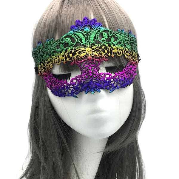 Kvinnor Sexy Hollow Spets Masquerade Bronzing Ansiktsmask Princess Party Cosplay Prom Props Kostym Nattklubb Queen Eye Mask Exotio C 1