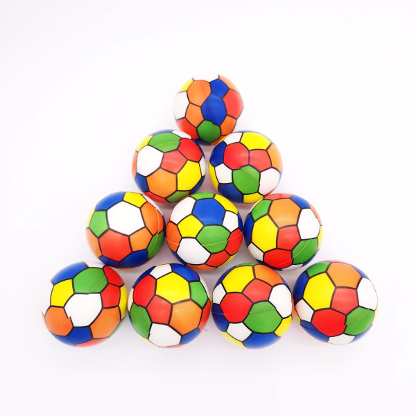 12 st, 6,3 cm/7,6 cm PU-svampboll skumboll, färgglad minifotboll, färgblockerande boll, ungdomskul kreativ dekomprimeringsleksak, semesterpresent 6.3CM