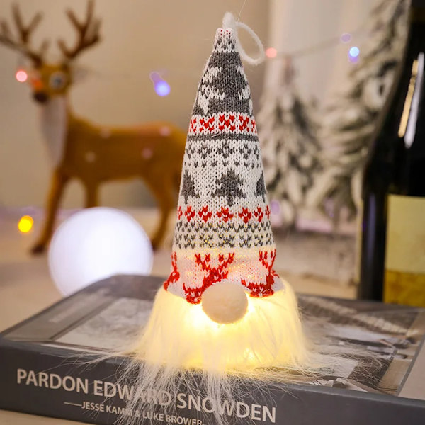 Juldekorationer 2024 LED Tomte Sekvenser Ansiktslös Dock Nattlek för Hem Semester Julpynt Present Navidad Nyår D