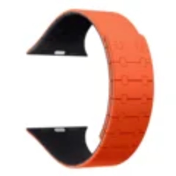 Silikon magneettinen ranneke Apple Watch Band Ultra 2 49mm 44mm 40mm 42mm 41mm 45mm Rannekoru iwatch Sarja 9 8 7 6 Se 5 4 Correa Orange Midnight 38mm 40mm 41mm