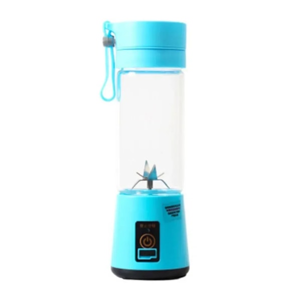 380ml kannettava sähköhedelmämehumaija koti USB ladattava smoothie-valmistin sekoittimet kone urheilupullo mehunpuristin Blue