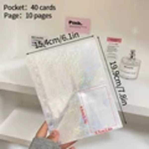 10 kpl Albumin sisäsivut, kansio, albumisivu, Kpop-valokuvien pidikkeet, valokuvien kansio, idolien korttien keräilykirja, sidonta Mach In S12 40pockets