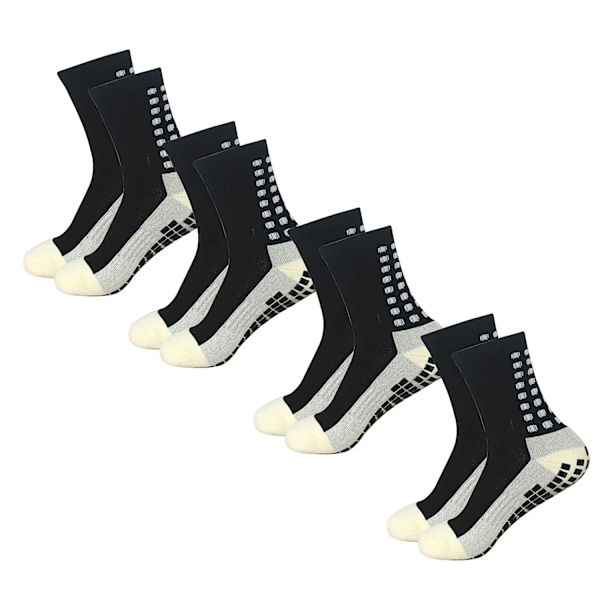 4 Par Mænds Fodbold Sokker Anti Slip Icke Slip Grip Pads Til Fodbold Basket Sport Grip Strømper 4 pairs -1 One Size