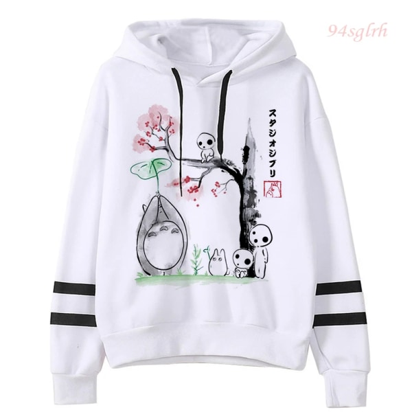 Totoro Kawaii Luvtröja med tecknad printed rolig tröja damer Spirited Away Miyazaki Hayao Sweatshirt Koreansk stil Toppar Dam 26 XL