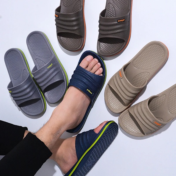 Män Slipper För Hemma Strand Tofflor Kvinnor Halkfritt Bad Kvinnliga Toffpar Utomhus Man 2024 Sommar Skor Unisex Inomhus Toffpare dark blue 7