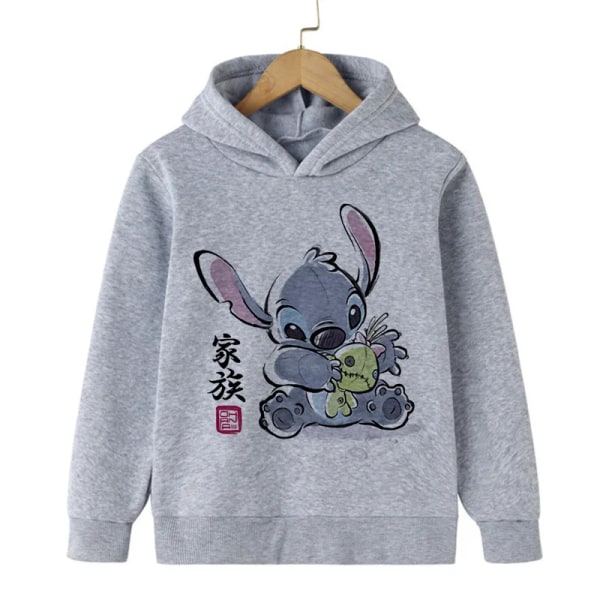 Tecknad Manga Rolig Anime Stitch Hoodie Barnkläder Barn Flicka Pojke Lilo and Stitch Sweatshirt Hoody Baby Casual Topp 59235 130CM