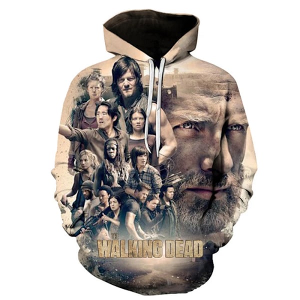 The Walking Dead Hoodies 3D Skræk Tv Drama Mænd Kvinder Overdimensionerede Halloween Pullover Hooded Sweatshirts Gade Tøj Tøj LMXQH2024175YR S