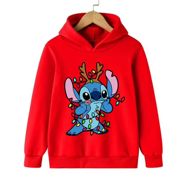 Stitch Hoodie Jul Barn Tecknade Kläder Barn Flicka Pojke Lilo and Stitch Sweatshirt Manga Hoody Baby Casual Topp 59016 150CM