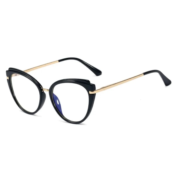 Läsglasögon Kvinnor Högkvalitativ Cat Eye Dioptri Glasögon Business Kvinnlig Presbyopic Glasögon Anti Blue Light Lins C2 White