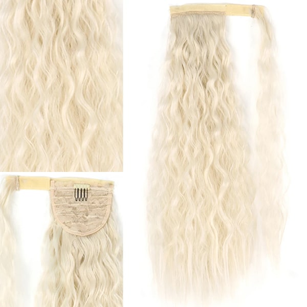 Merisihair Syntetiska Majs Vågiga Långa Ponytail För Kvinnor Hårpiece Wrap Runt Hårpiece Hår Extensions Svart Brun Pony Tai Tai Hårförlängningar L Q19-60 34inches