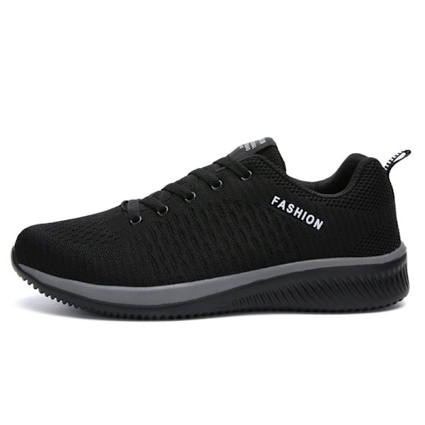 Män Löpande Promenader Sticka Skor Mode Casual Sneakers Andas Sport Atlet Gym Lättviktiga Män Sneakers Casual Skor black