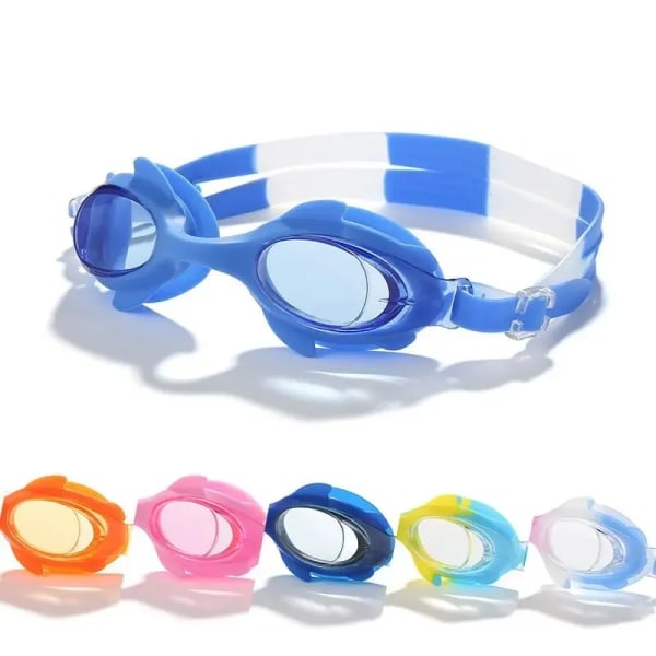 Professionell simutrustning Mjuk silikon simglasögon för barn Vattentäta och anti-dim klara dykglasögon Blue and White Other