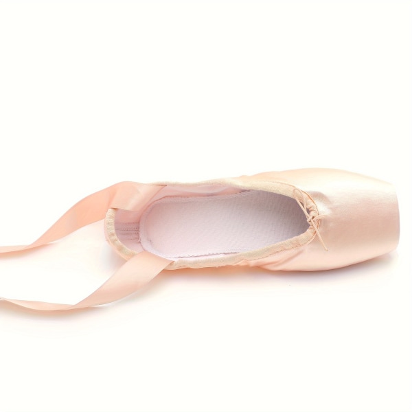 Trendiga professionella balettdansskor för flickor, bekväma, halkfria och andningsbara snörskor Skin color CN37(EU35)