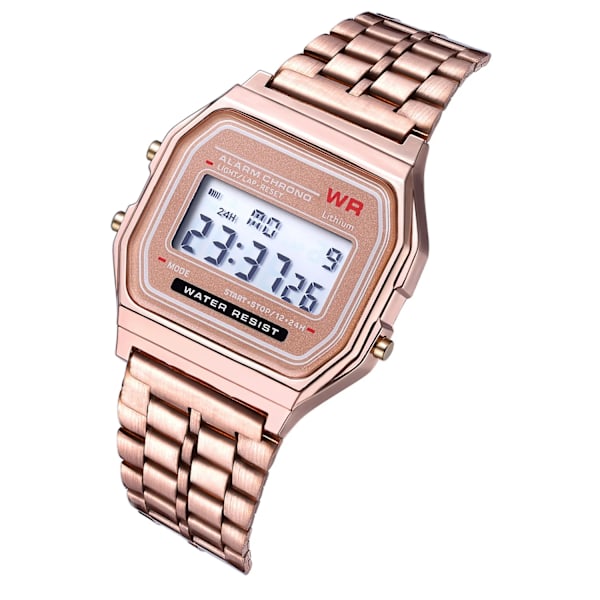 Led Square Dial Elektronisk Dame/Herre Ur Digitalt Display Armbåndsur Rose Guld Sølv Luksus Dame Armbåndsur Reloje Para Mujeres Rose Gold