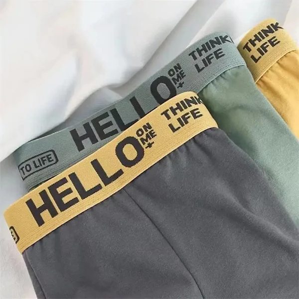 10Pcs / Mäns Underkläder Mode Underkläder Hög Sträck Boxer Shorts Andas Mjuka Mäns Shorts Comm Modable Plus Storlekl-4Xl ZC1 4XL
