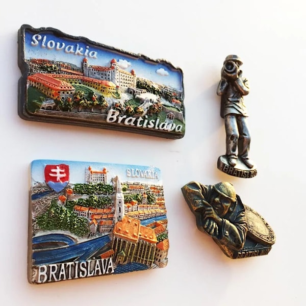 Køleskabsmagneter Slovakiet Køleskabsmagnet Resin Souvenir Hjem Indretning Bratislava Køleskabsmagnet Børnegaver 3