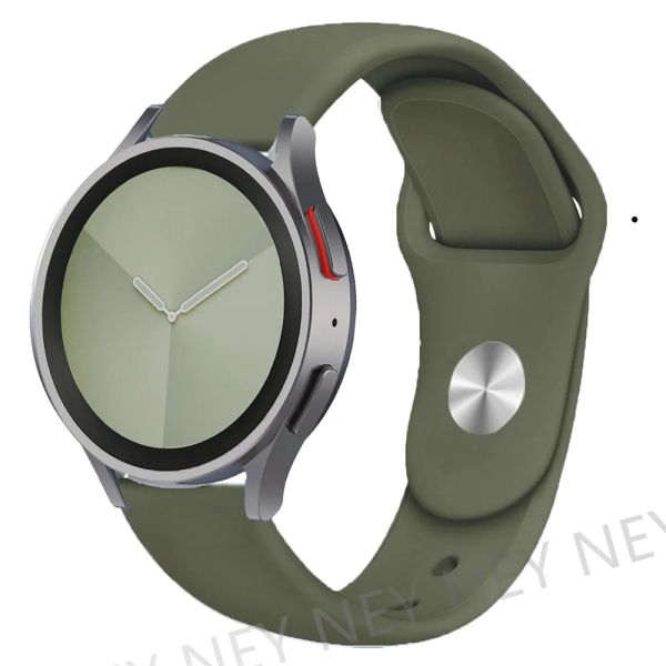 Silikonrem för Samsung Galaxy watch 4/5/5 pro/6 Classic/Active 2/Gear S3 armband 20mm 22mm band för Huawei GT 4/2/2e/3 pro Olive-22 20mm watch strap