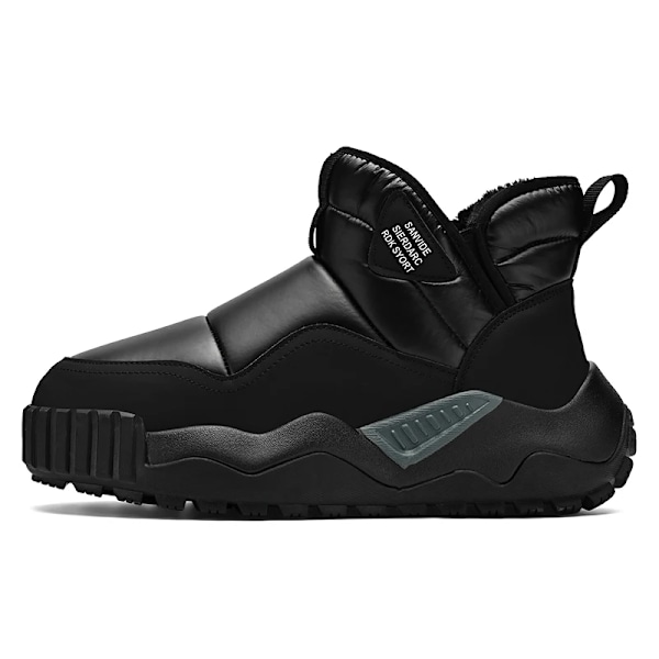 Vinter High Top Hold Varme Sko God Kvalitet Vandtæt Øvre Plys Sko Anti Slip Bomuld Sne Støvler Unisex Sko black 43