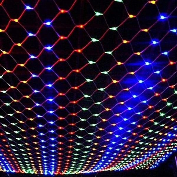 1,5x1,5M 3x2M 6x4M Led Net Mesh String Light Hemma Trädgård Vägg TV Bakgrundsdekoration Fairy Starry Bröllopsfest Garland Lights White