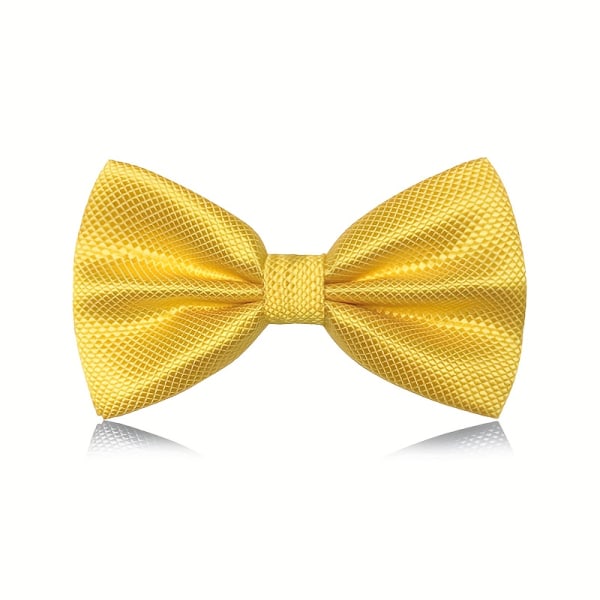 Herrfluga Justerbar Business Bröllopsfestival Brudgum Groomsmen flugor Small Plaid Bow Tie - White