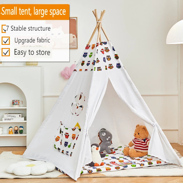 1.35 Tält För Barn Spela Hus Wigwam För Barn Bärbara Barn Tipi Tält Teepee Tipi Infantil Kid Tält Flicka Tjeja Lekrum yellow tent