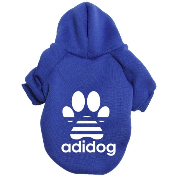 Små hundkläder Fransk Bulldog Samojed Hoodie Vinter Varm tröja Bekväma kläder för stora hundar Blue XL(4.5-6KG)